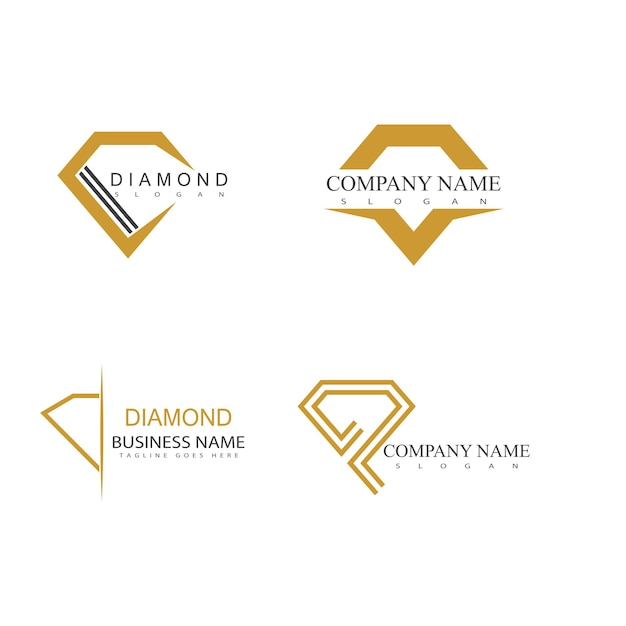 plantilla y símbolo del vector del logotipo del diamante