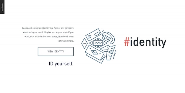 Plantilla de sitio web de bloque de desarrollo de identidad