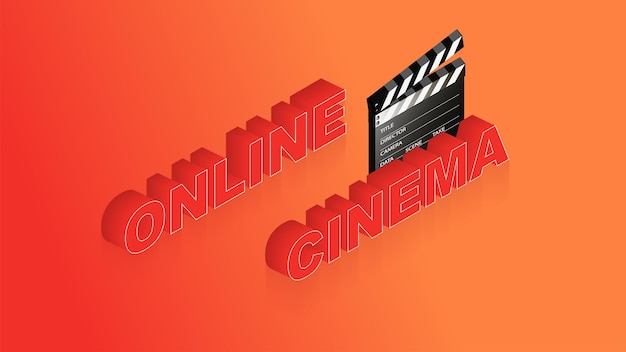 Plantilla para un sitio web con cine en línea conjunto de cine aplicación en línea para ver películas