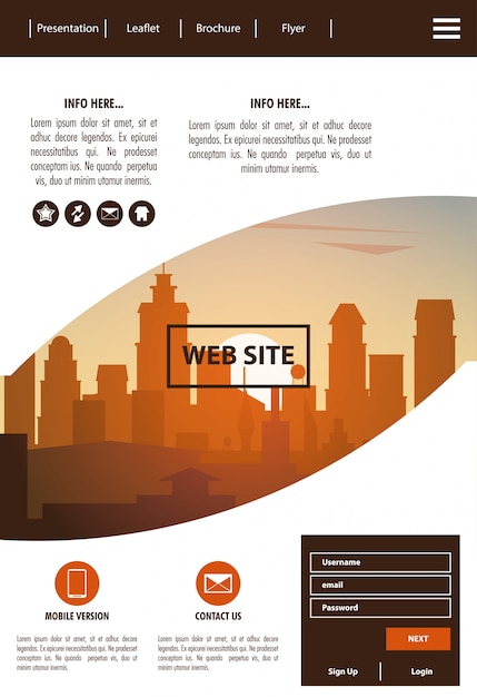 Plantilla de sitio web urbano