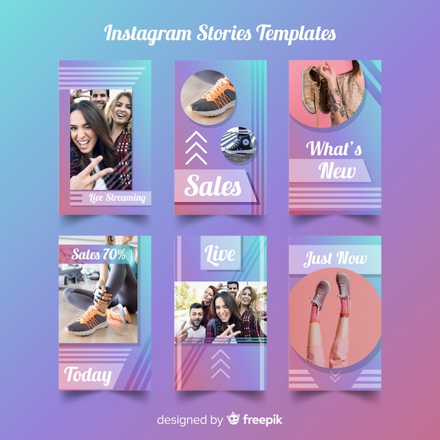 Vector plantilla de stories de instagram