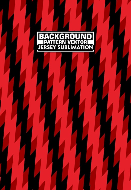 plantilla de sublimación de la camiseta de zigzag roja y negra