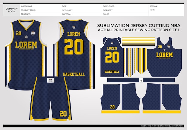 plantilla de sublimación del diseño de la camiseta de baloncesto azul