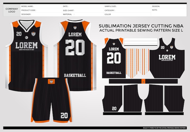 plantilla de sublimación de diseño de camiseta de baloncesto negra