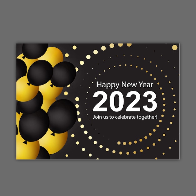 Vector plantilla de tarjeta 2023