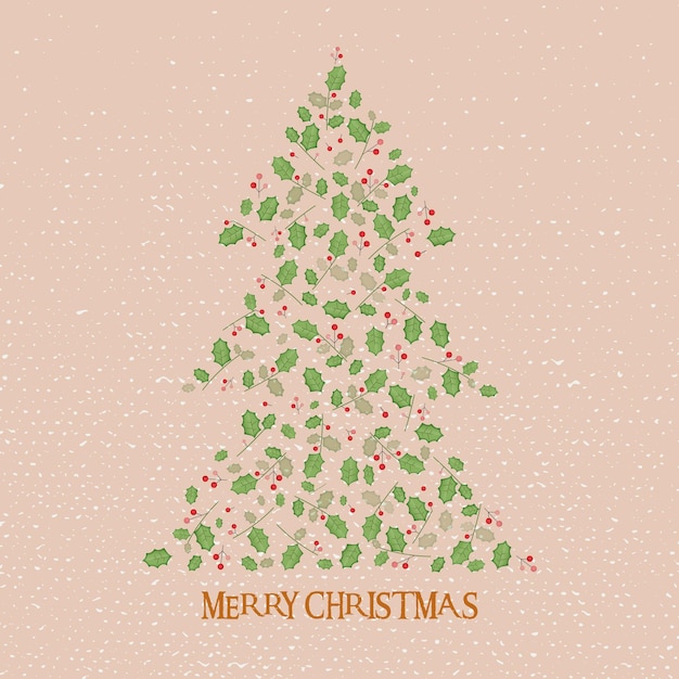 Plantilla de tarjeta de árbol de Navidad