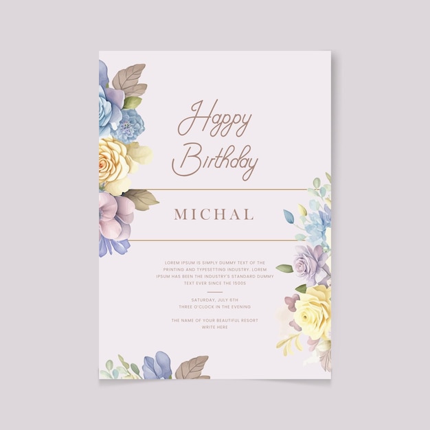 plantilla de tarjeta de deseos de cumpleaños