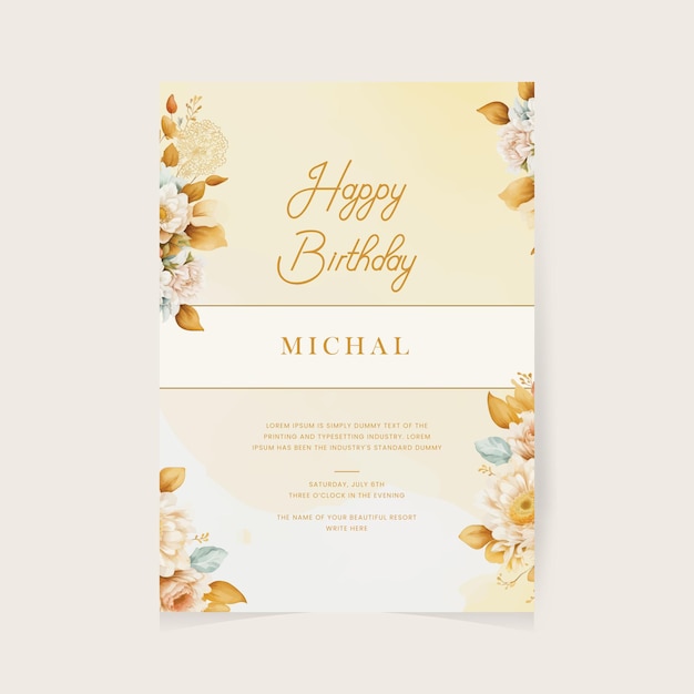 plantilla de tarjeta de deseos de cumpleaños