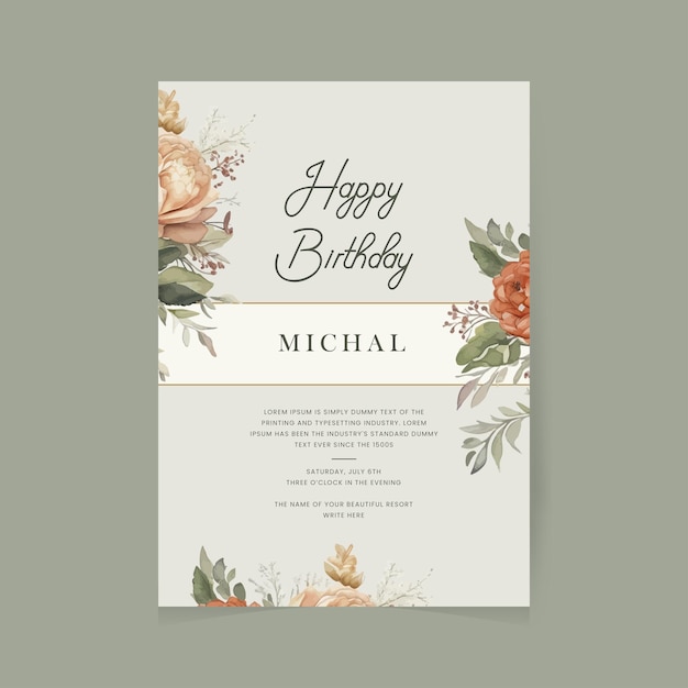 plantilla de tarjeta de deseos de cumpleaños