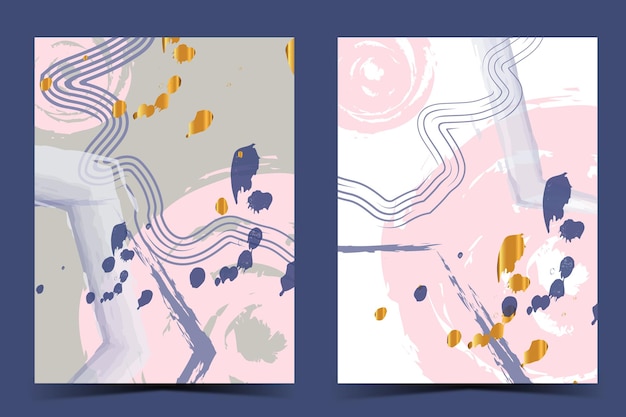 Plantilla de tarjeta de diseño abstracto en vector
