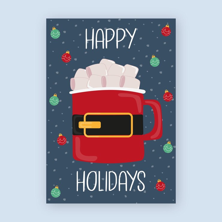 Plantilla de tarjeta de felices fiestas