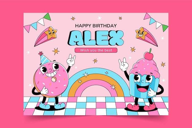 Plantilla de tarjeta de felicitación de cumpleaños