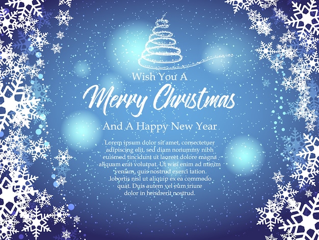 Plantilla de tarjeta de felicitación de feliz Navidad y próspero año nuevo.
