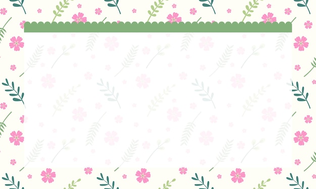 Plantilla de tarjeta de felicitación con marco floral con espacio de copia para invitaciones a una boda de cumpleaños