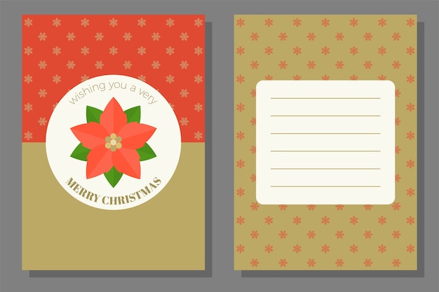 Vector plantilla de tarjeta de felicitación de navidad