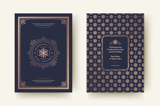 Plantilla de tarjeta de felicitación de Navidad.