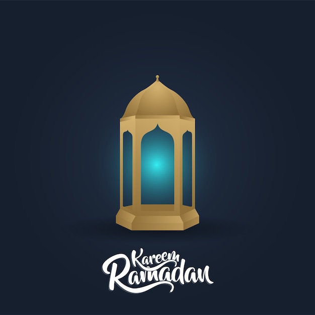 Plantilla de tarjeta de felicitación ramadan kareem