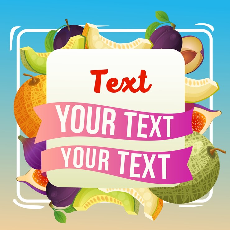 plantilla de tarjeta de higo melón