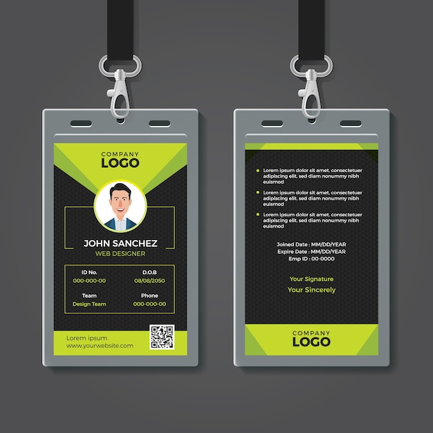 Plantilla de tarjeta de identidad creativa