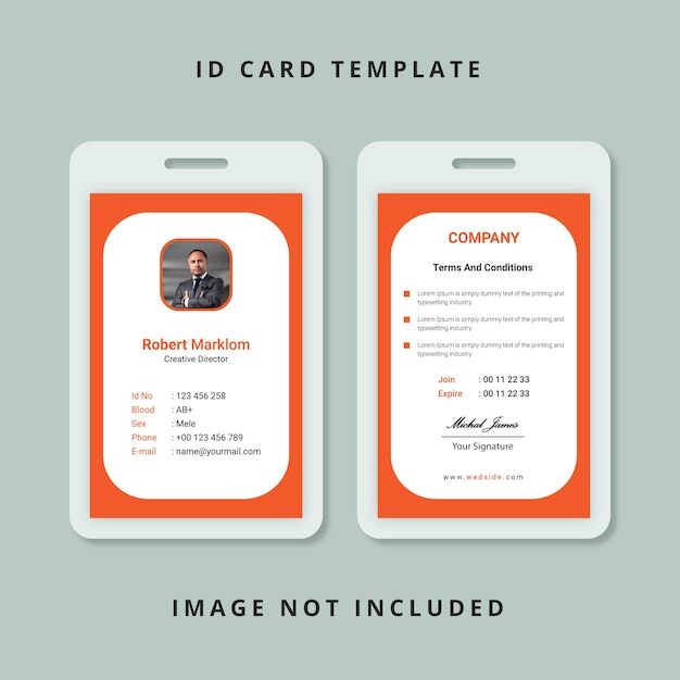 Plantilla de tarjeta de identificación comercial