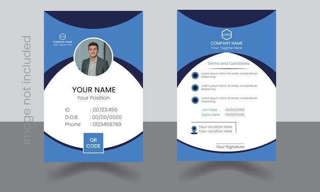 Plantilla de tarjeta de identificación moderna