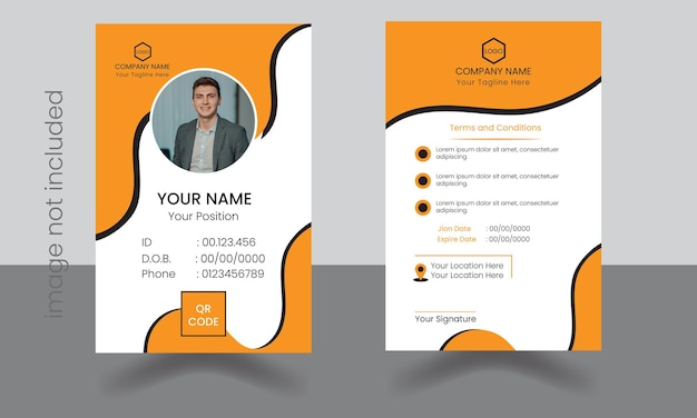 Plantilla de tarjeta de identificación moderna