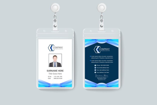 plantilla de la tarjeta de identificación profesional de la empresa