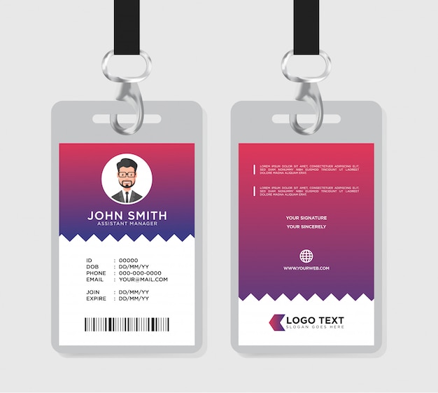Plantilla de tarjeta de identificación simple