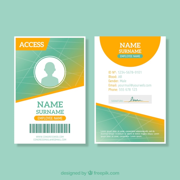 Plantilla de tarjeta de identificación