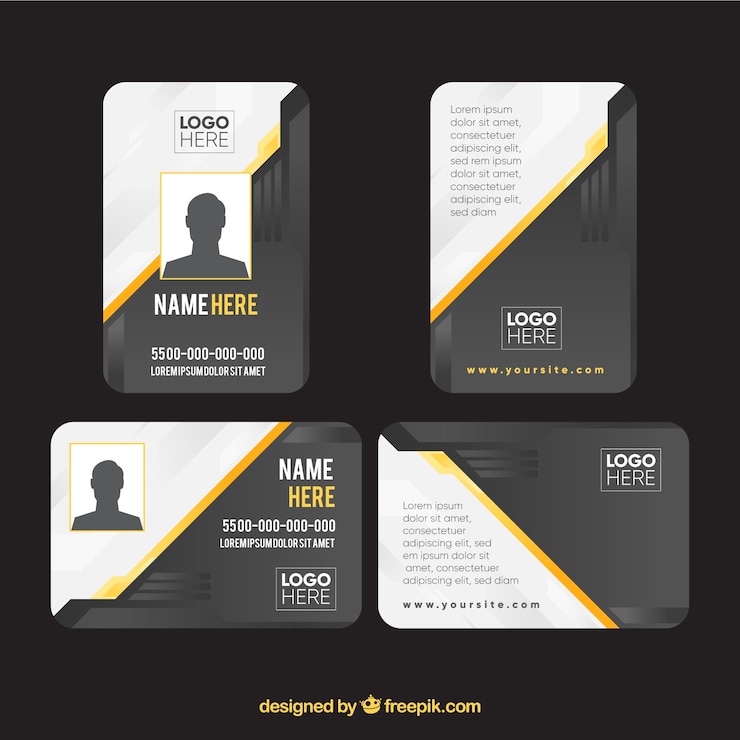 Vector plantilla de tarjeta de identificación