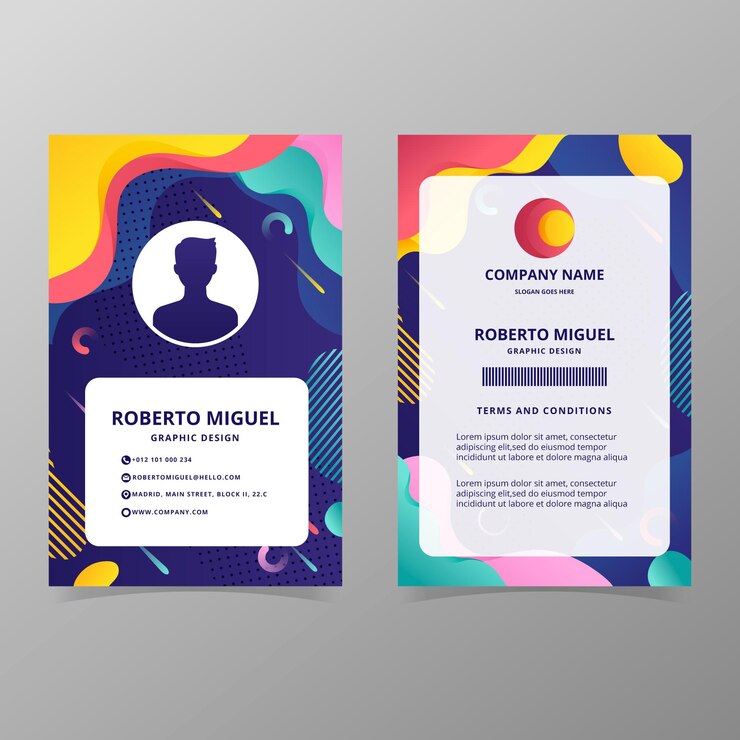 Vector plantilla de tarjeta de identificación