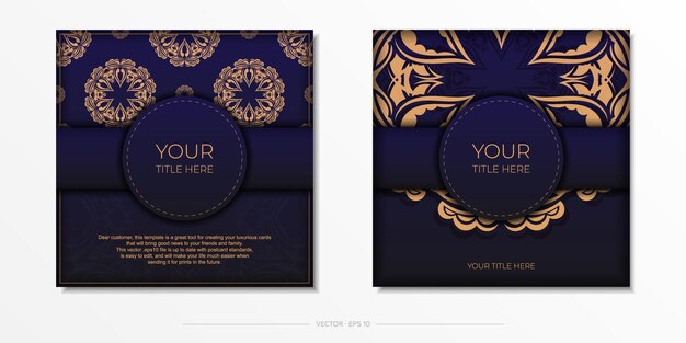 Plantilla de tarjeta de invitación con adorno vintage Elegante diseño de postal vectorial en color púrpura con lujoso griego