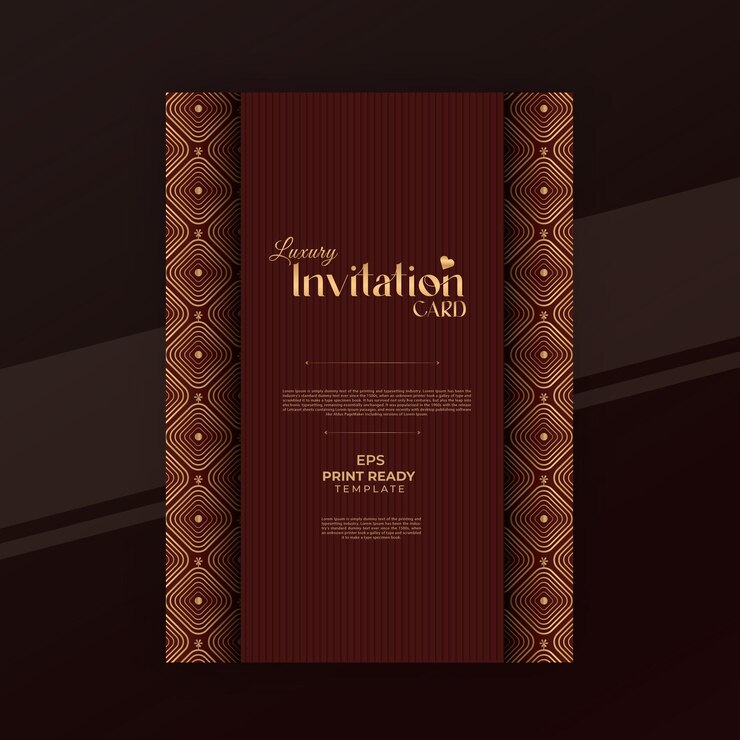 Plantilla de tarjeta de invitación de lujo