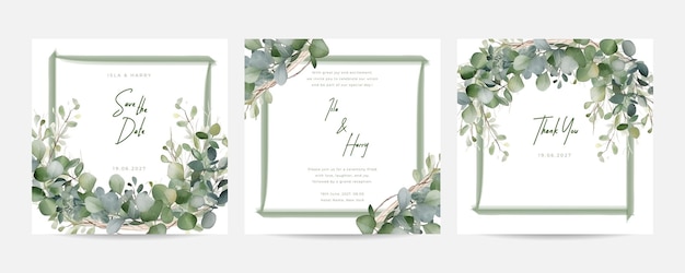 Vector plantilla de tarjeta de invitación de rosas hermosas