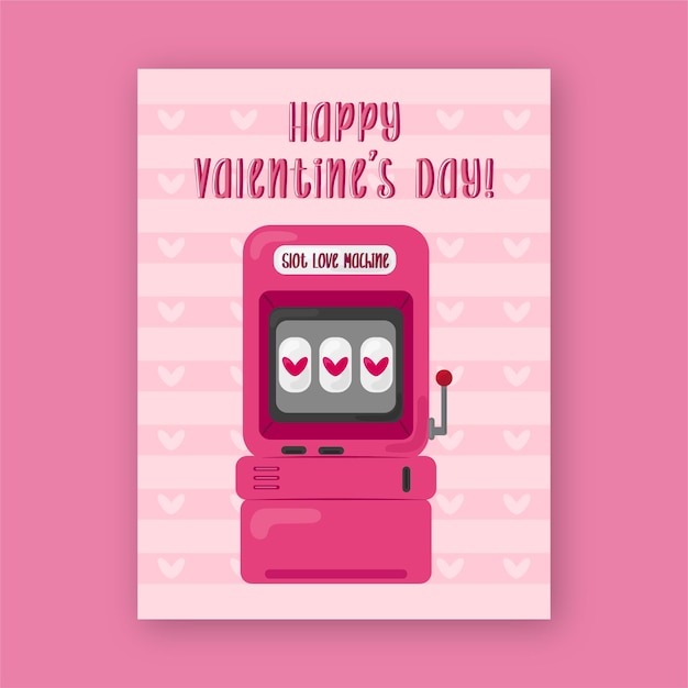 Plantilla de tarjeta de máquina de amor
