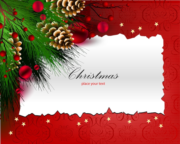 Vector plantilla de tarjeta de navidad