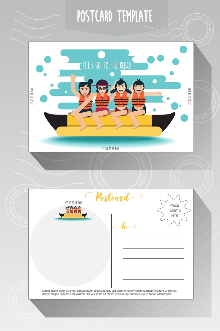 Plantilla de tarjeta postal