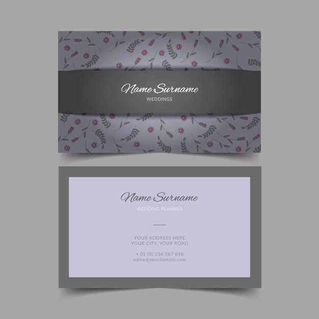 Plantilla de tarjeta de presentación para planificador de bodas