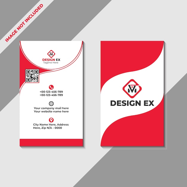 Plantilla de tarjeta de presentación vertical premium tarjeta de presentación vertical lujosa y moderna para cualquier empresa