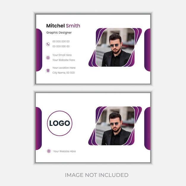 plantilla de tarjeta simple vectorial con diseño de gradiente