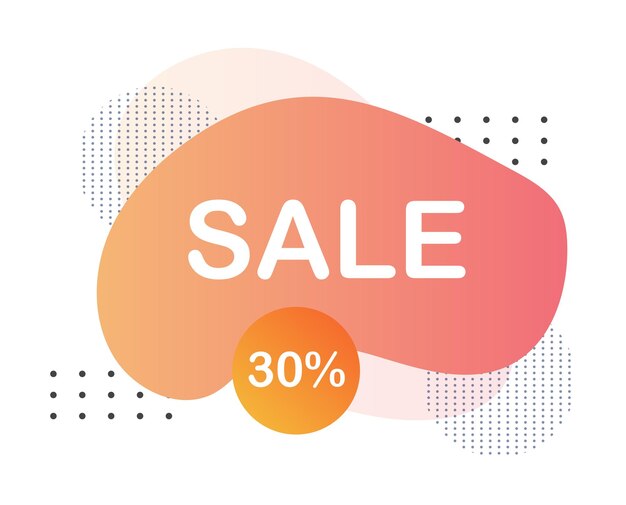 Plantilla de tarjeta de visita de banner web abstracto VENTA 30 POR CIENTO Vector