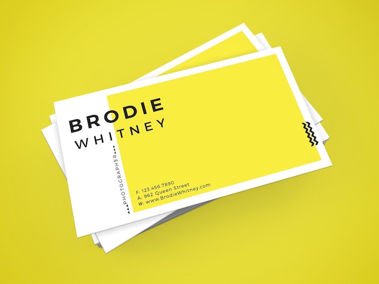Vector plantilla de tarjeta de visita de brodie whitney