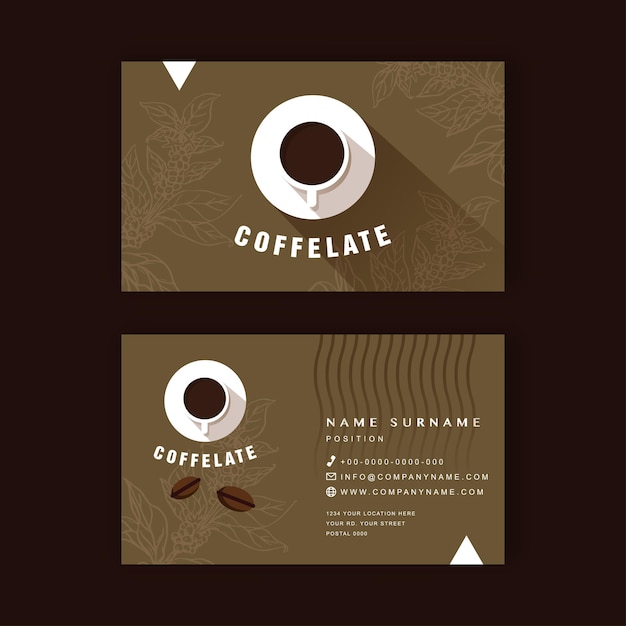 plantilla de tarjeta de visita de café