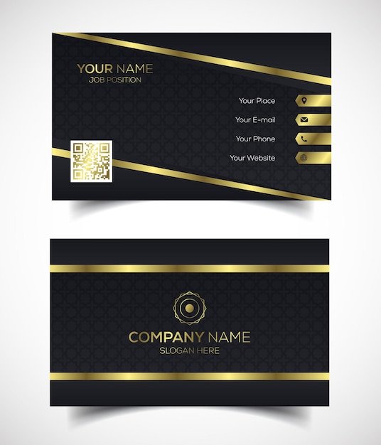 Plantilla de tarjeta de visita corporativa creativa y moderna
