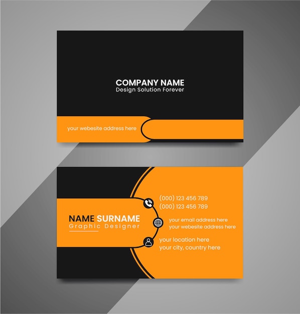 Plantilla de tarjeta de visita corporativa minimalista