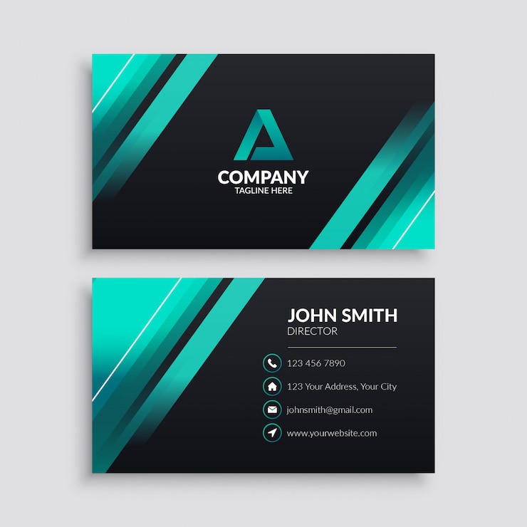 Vector plantilla de tarjeta de visita corporativa profesional