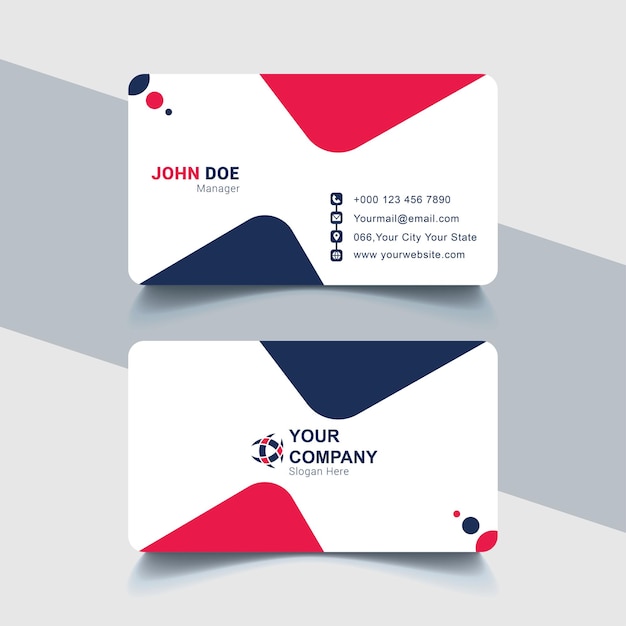 Plantilla de tarjeta de visita corporativa tarjeta de visita moderna