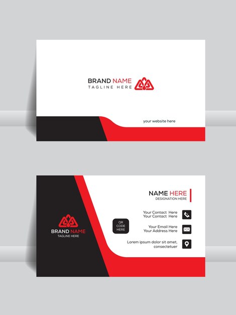 plantilla de tarjeta de visita creativa de doble cara diseño horizontal tarjeta de visita personal