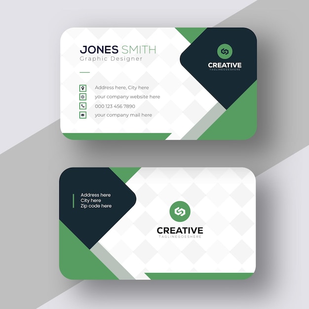 Plantilla de tarjeta de visita creativa de doble cara