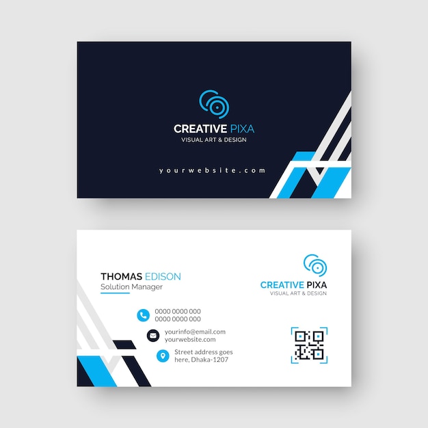 Vector plantilla de tarjeta de visita creativa